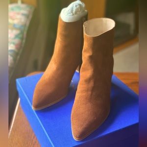 Stuart Weitzman Camel Suede Ankle Boot size 9.5